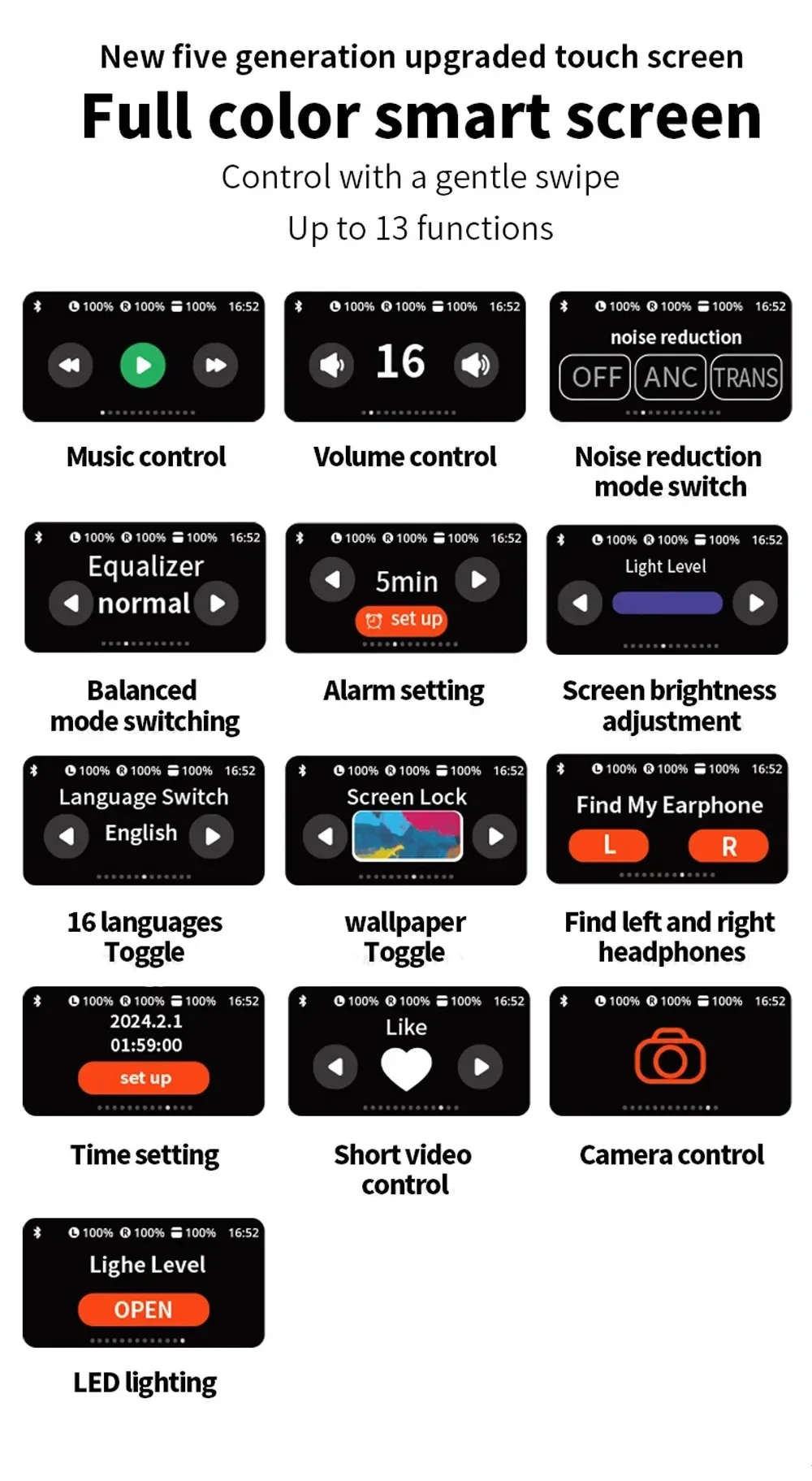 Original ScreenPods™️ - Wireless Earbuds with Touchscreen